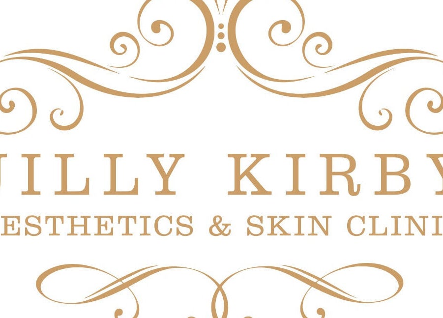 Elegant gold swirl logo of Jilly Kirby Aesthetics & Skin Clinic, located in Retford, England, GB.