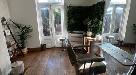 Tranquil salon interior at Lengths | By CJP, Writtle, England, GB, with plants and natural light.