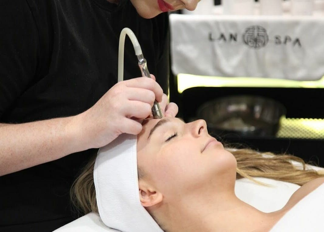 Relaxing facial treatment at Lan Spa, Surfers Paradise, Queensland, AU promoting skin rejuvenation.