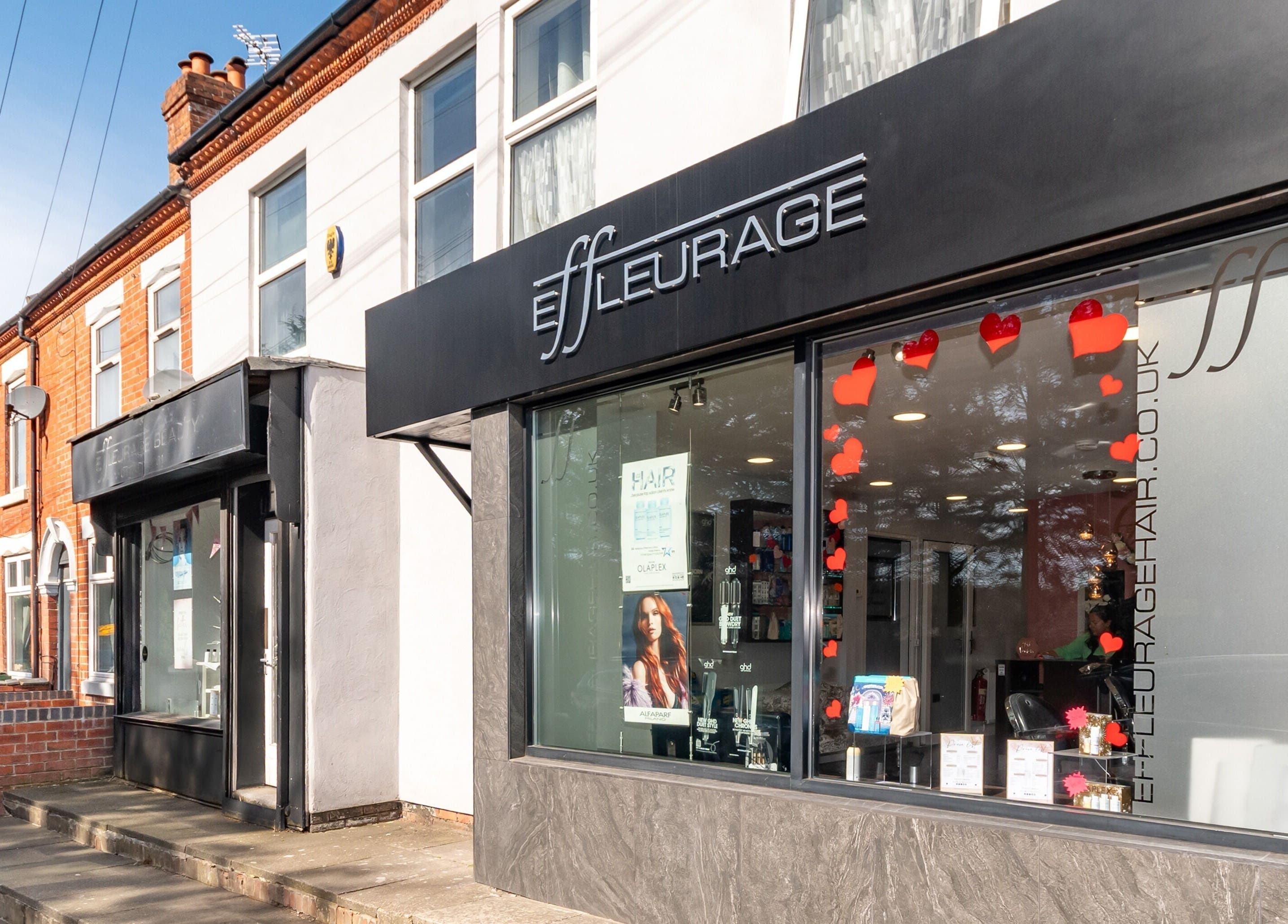 Effleurage Hair and Beauty Limited salon exterior in Langley Mill, England, GB, showcasing modern elegance.