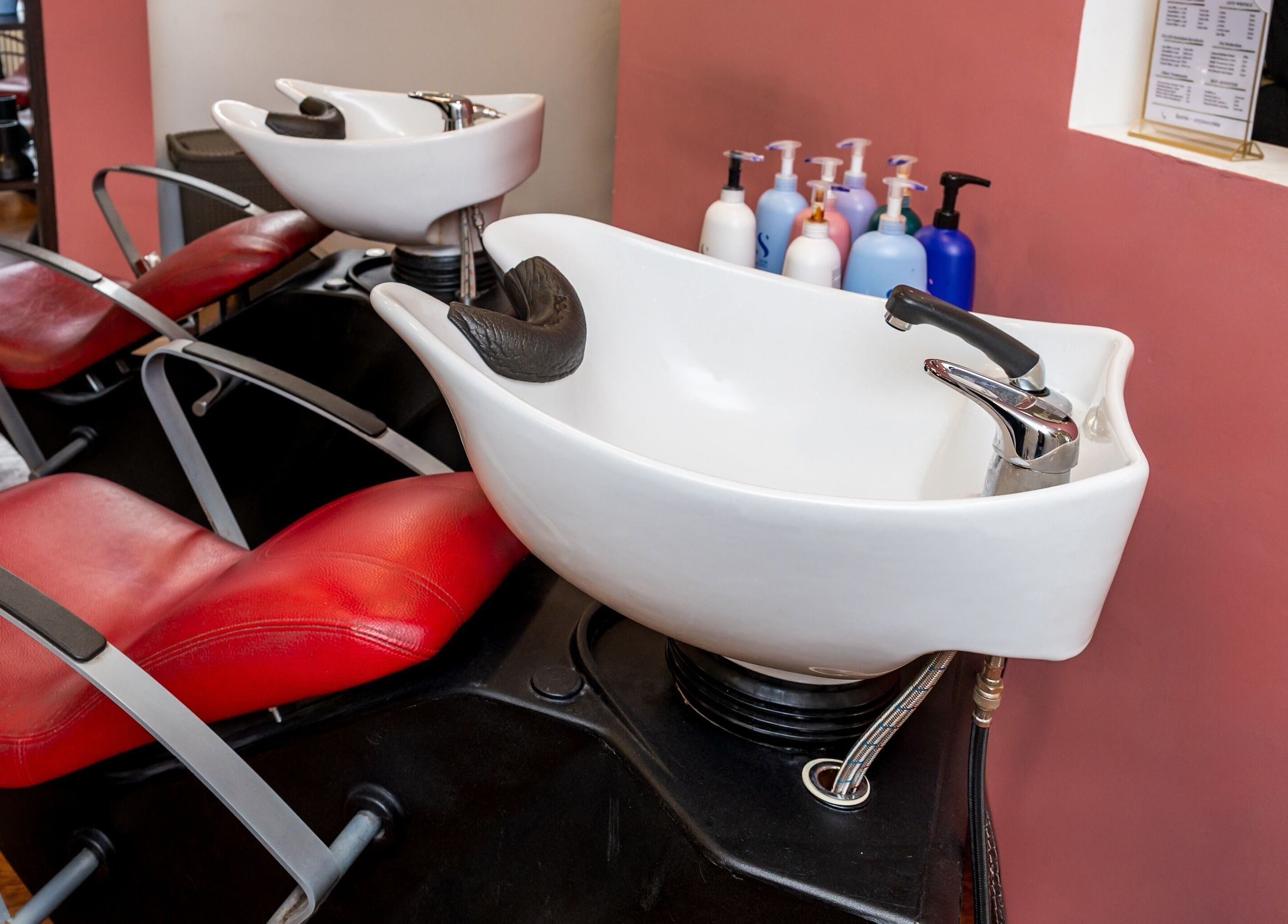 Effleurage Hair and Beauty Limited wash stations in Langley Mill, England, GB, showcasing premium salon facilities.