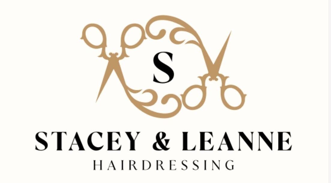 Logo of Stacey and Leanne Hairdressing in Dunfermline, Scotland, GB with stylish scissor design.