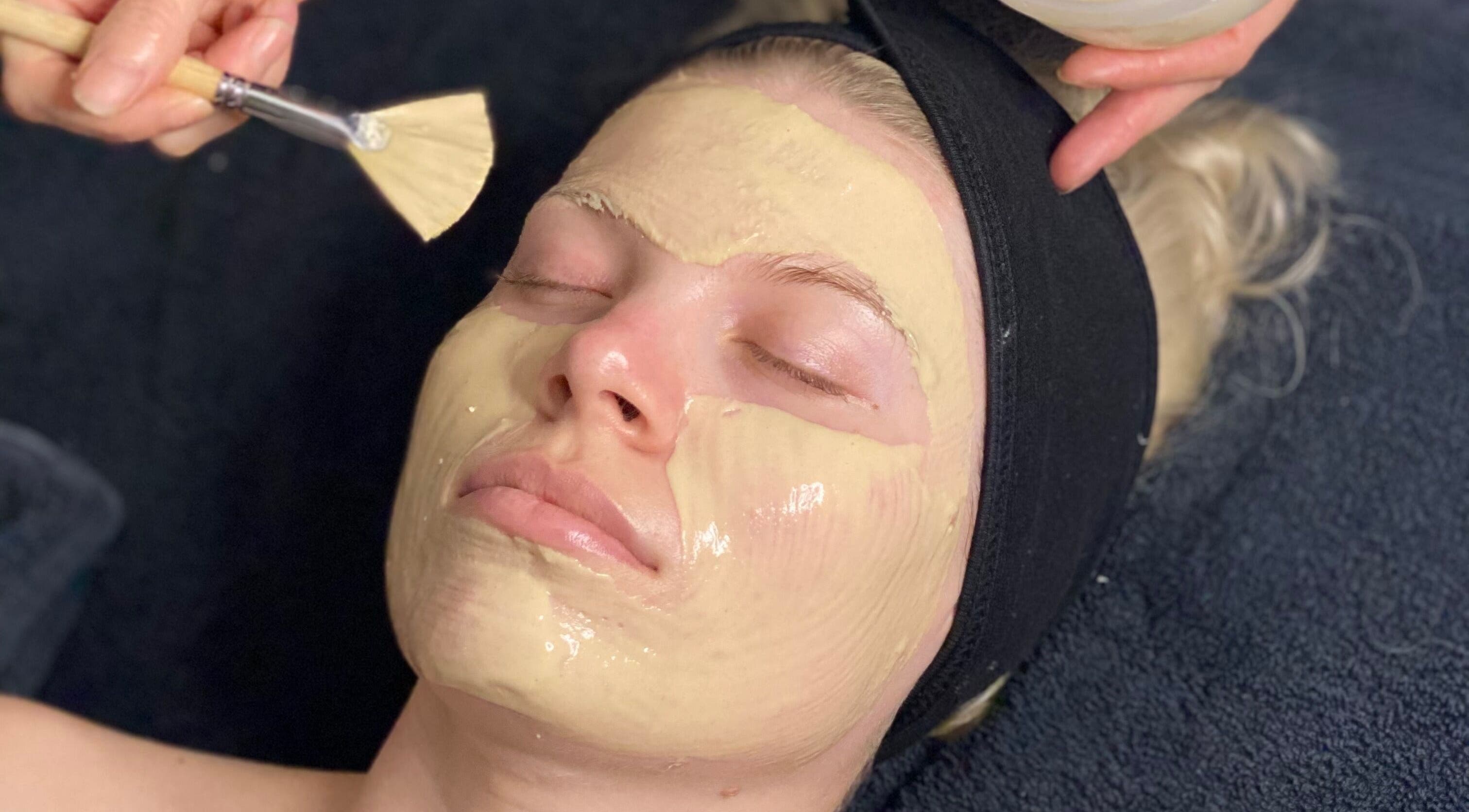 A soothing facial mask application at Nu-Yu Advanced Skin Solutions, located in Sidcup, England, GB.