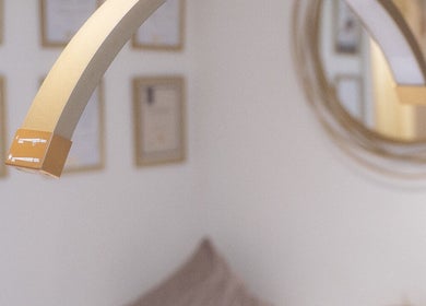 Tranquil interior with lighting at Hollie Fitzmartin Studio and Academy in Atherton, England, GB.