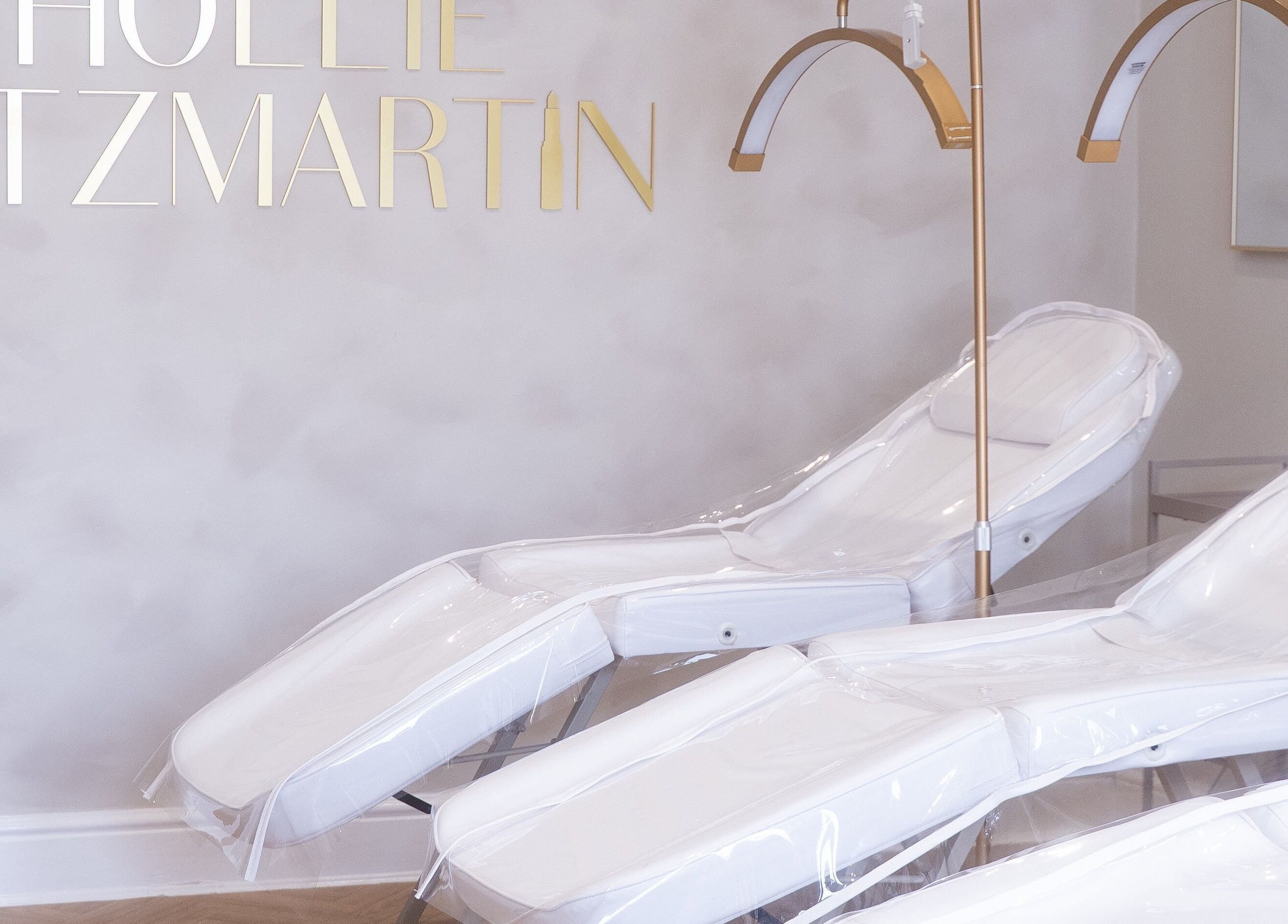 Elegant treatment chairs at Hollie Fitzmartin Studio and Academy in Atherton, England, GB.