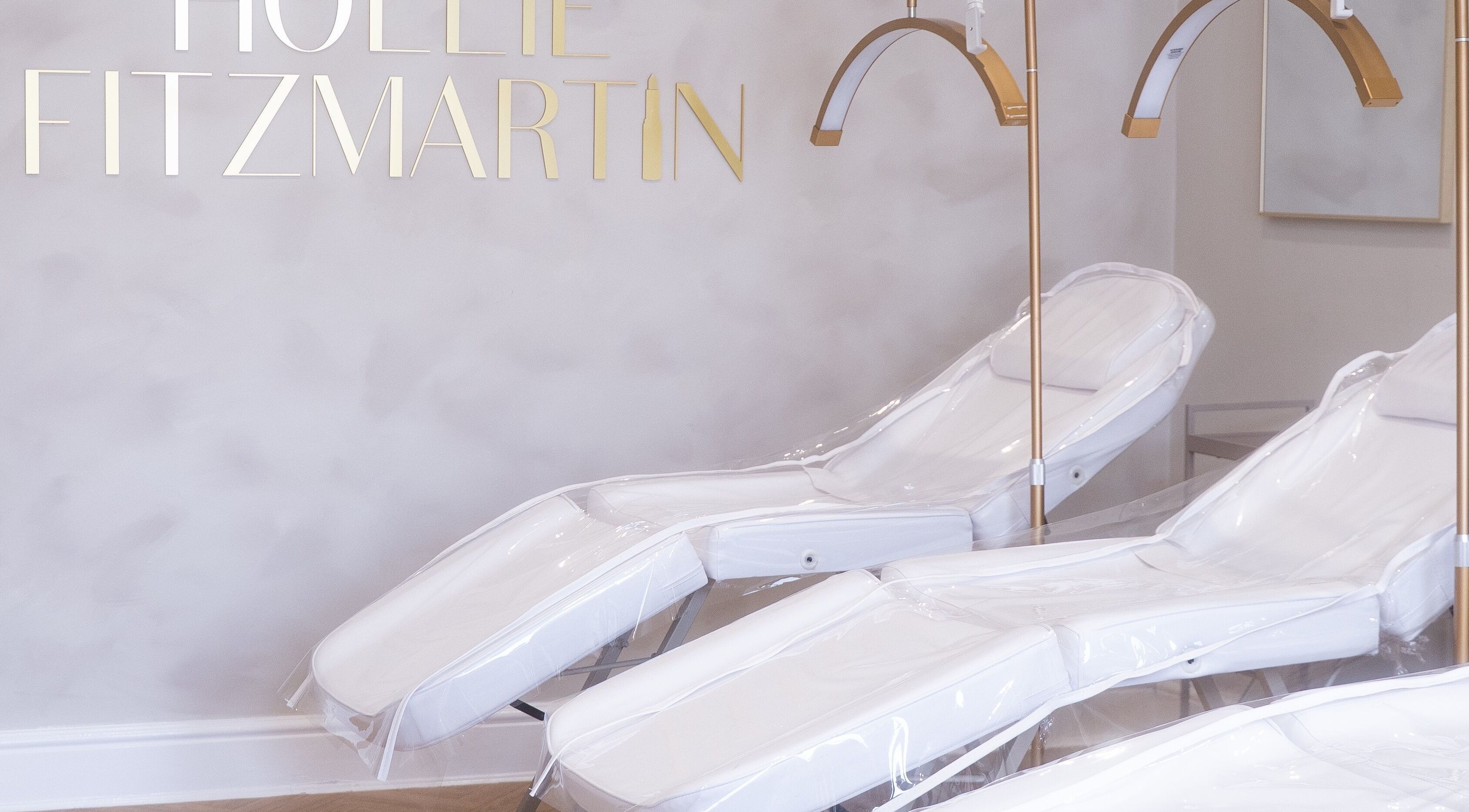 Elegant treatment chairs at Hollie Fitzmartin Studio and Academy in Atherton, England, GB.