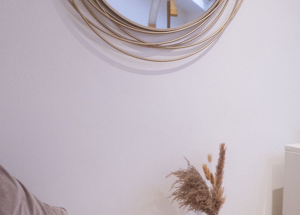 Elegant mirror and decor at Hollie Fitzmartin Studio and Academy, Atherton, England, GB enhancing serene ambiance.