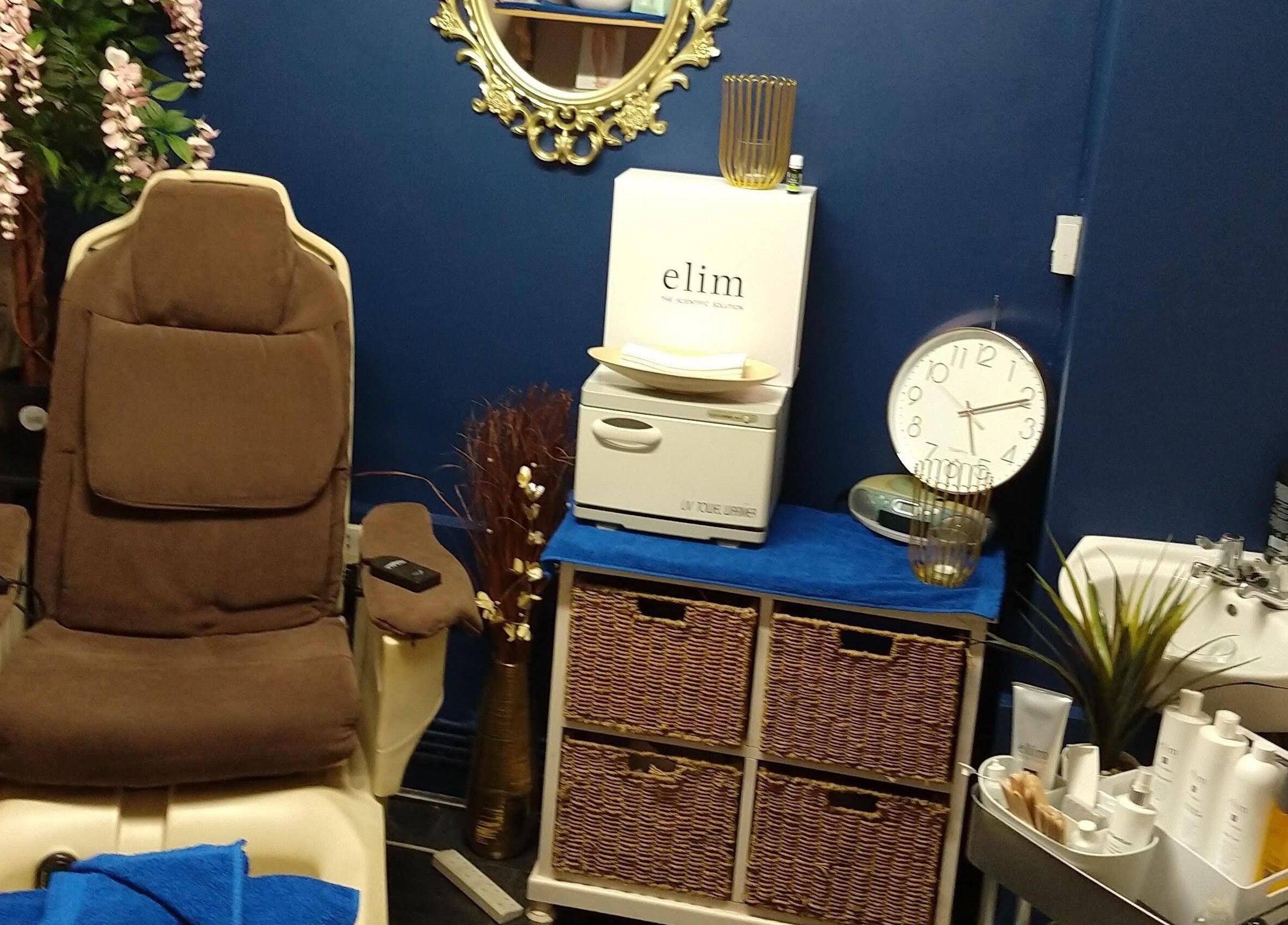 Cozy spa chair amidst elegant decor at Personal Image, Gorseinon, Wales, GB. Perfect for a relaxing experience.