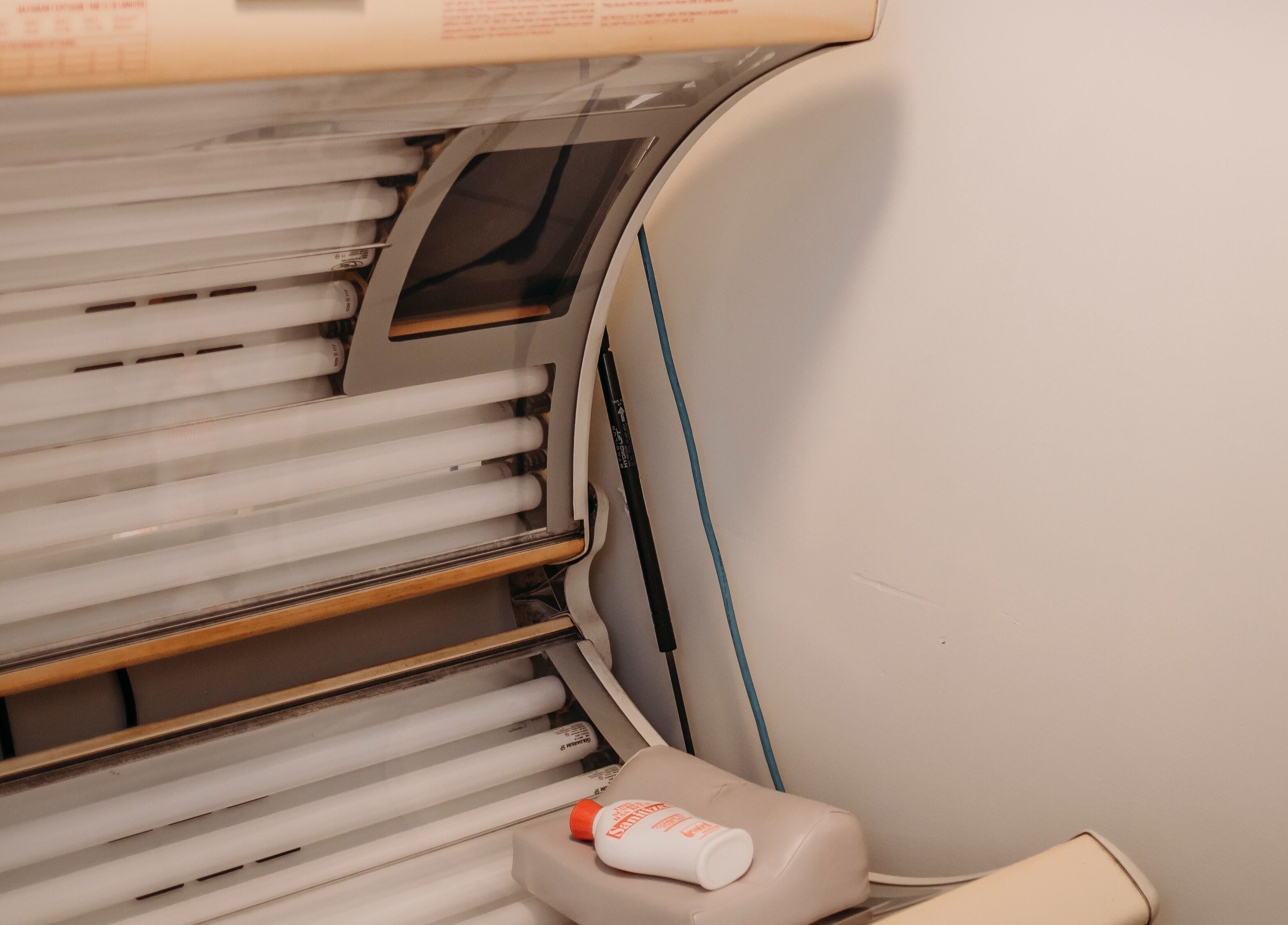 Tanning bed at The Curly Temple Salon in Burns Lake, British Columbia, CA ensures a flawless glow.