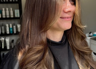 Stylish brown hair at TIEGAN SEATON (Seats Hair Studio), Anstey, England, GB, showcasing salon quality.