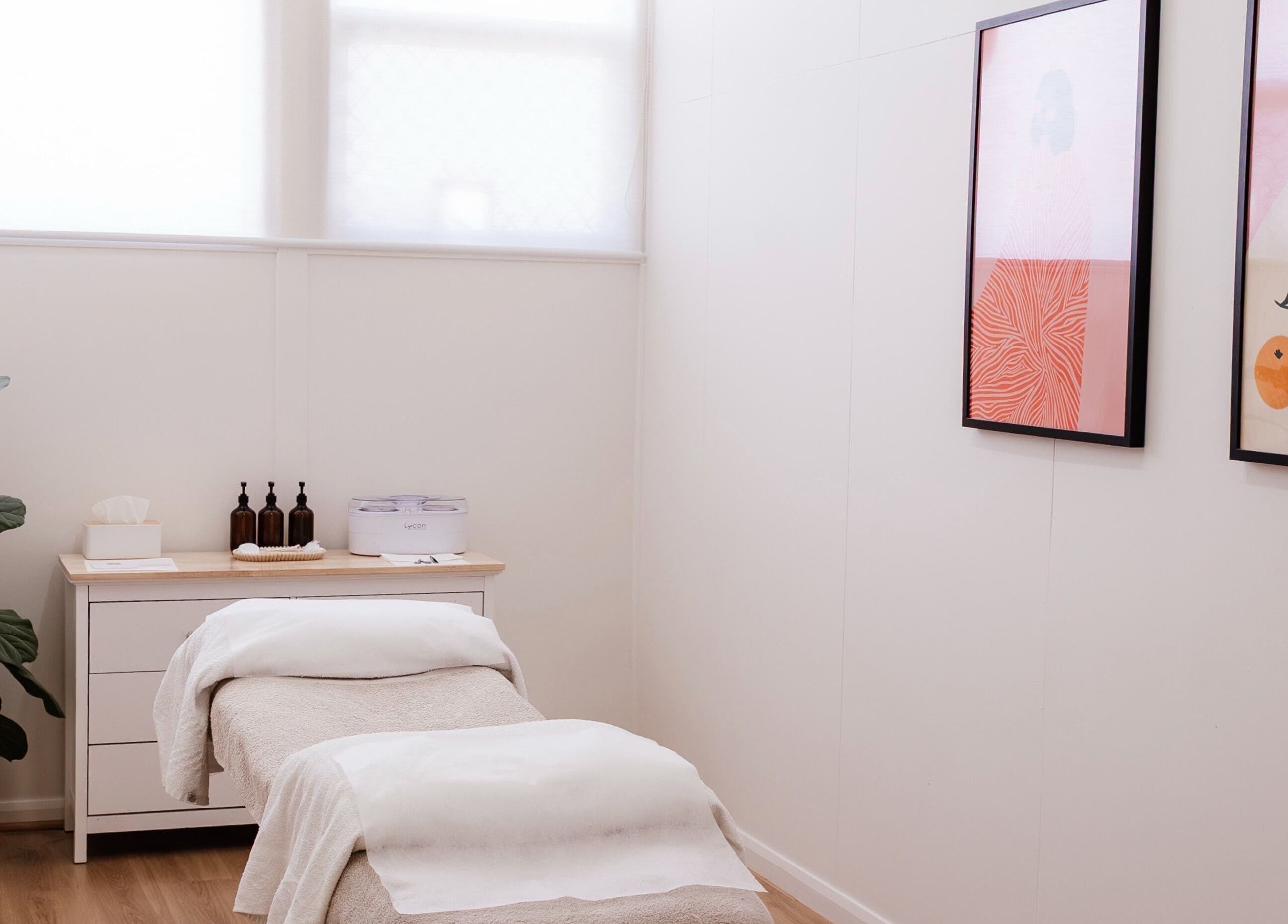 Serene treatment room at Studio Rebecca Greaves, Devonport, Tasmania, AU with massage table and calming decor.