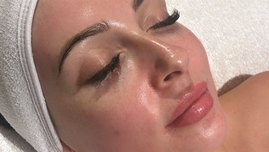 Close-up of relaxed woman post-facial at Advanced Therapeutic Clinic, Louth Village, County Louth, IE.
