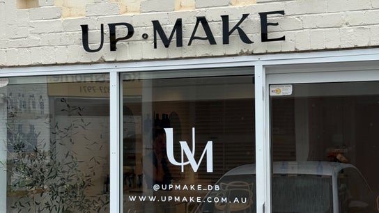 Entrance of Up Make - Double Bay located in Double Bay, New South Wales, AU, showcasing modern signage.