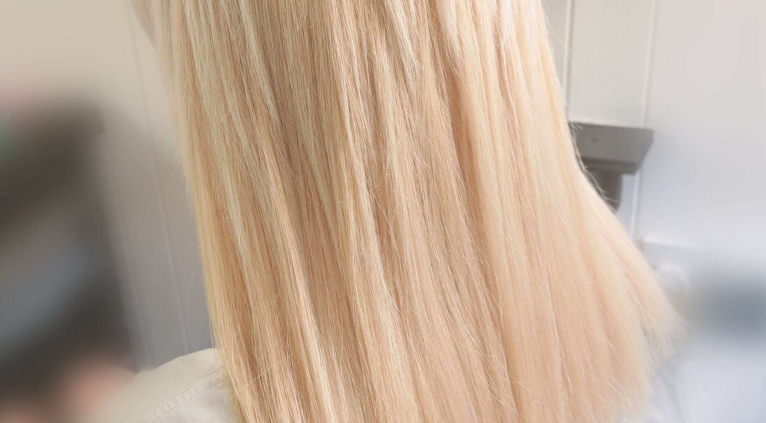 Blonde hair treatment at Dannielle's Cutting Edge in Littlestone, England, GB.