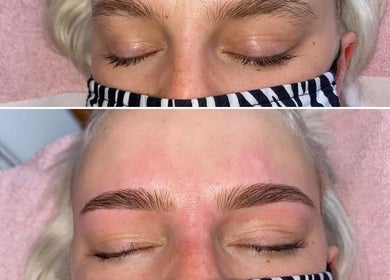 Serenity Beauty in Ayr, Scotland offers expert eyebrow shaping services for stunning results shown in this image.