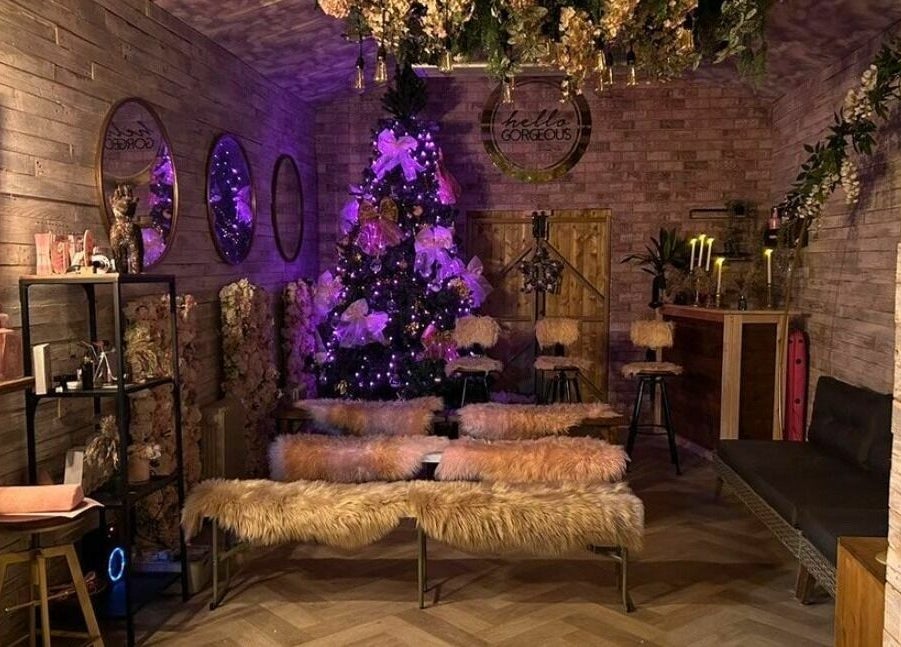 Cozy interior of Lash & Co, Fleetwood, England, GB, featuring elegant decor and ambient lighting.