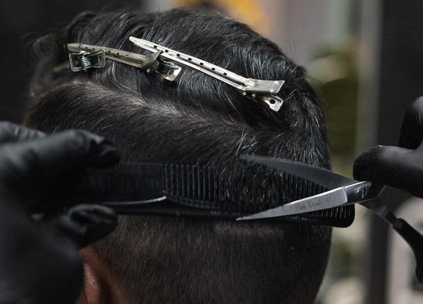 Expert haircut in progress at The Clippers, Cluster Q, JLT, Dubai, Dubai, AE.