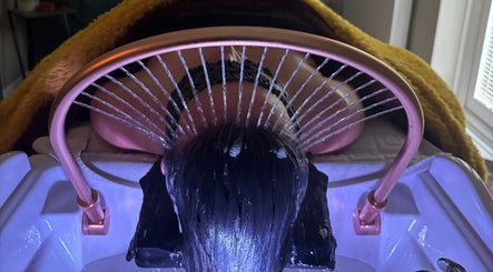 Relaxing hydrotherapy at Wellness-On-Sea, Southend-on-Sea, England, GB with soothing water streams.