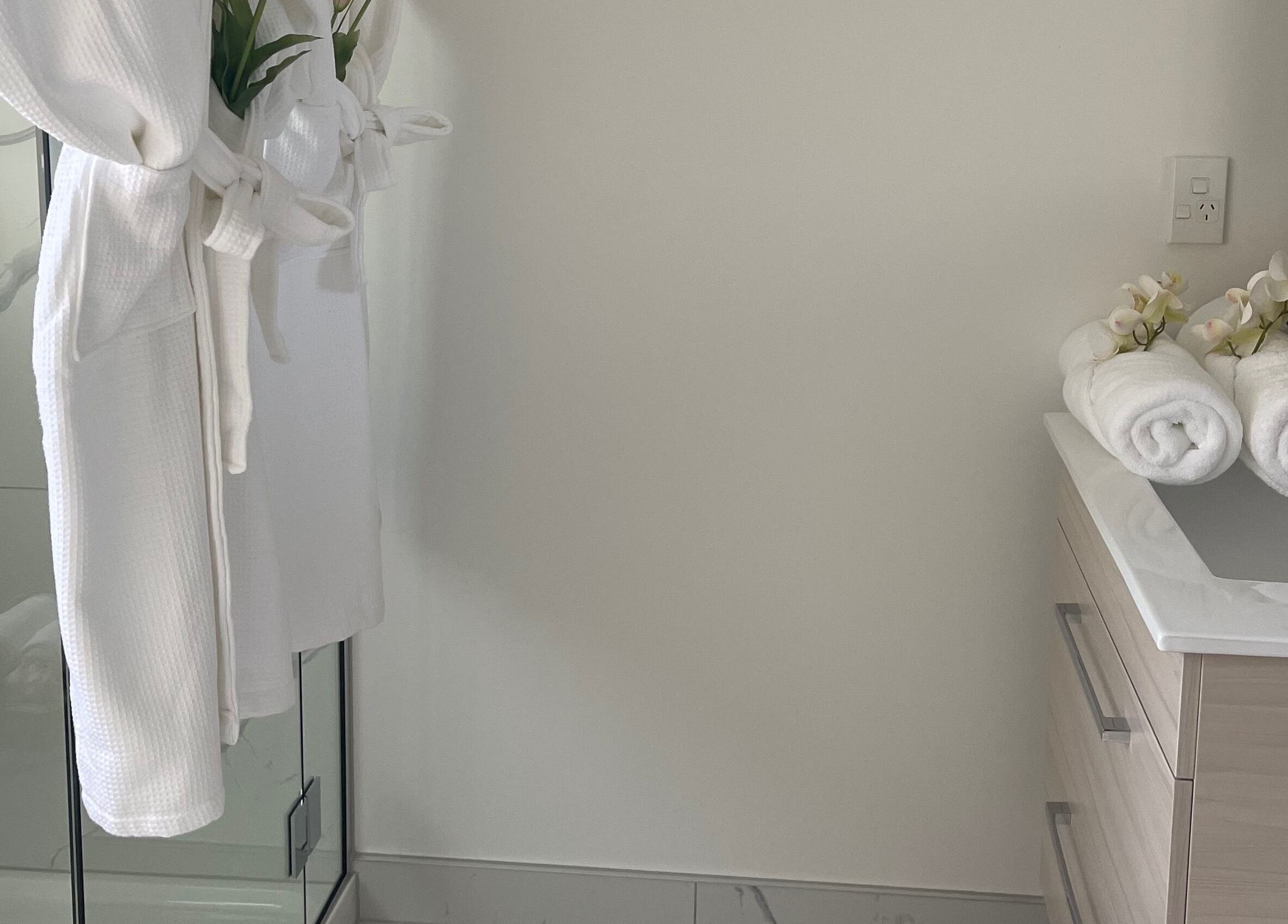 Luxurious robes and towels at Wai Thai New Brighton Massage Clinic, Christchurch, Canterbury, NZ.