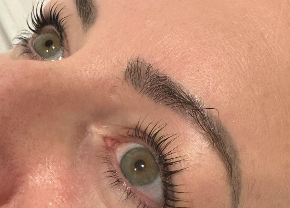 Close-up of styled lashes at The Glam Bar, Campbelltown, New South Wales, AU for a stunning look.