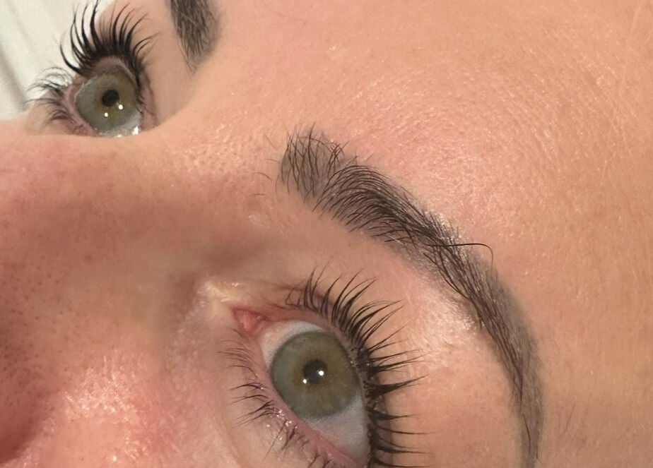 Close-up of styled lashes at The Glam Bar, Campbelltown, New South Wales, AU for a stunning look.