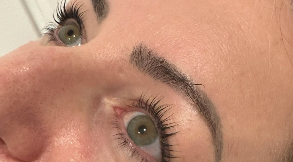 Close-up of styled lashes at The Glam Bar, Campbelltown, New South Wales, AU for a stunning look.