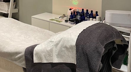 Relaxing massage table at Blissful Beauty and Massage Therapy, Glastonbury, England, GB, set for a calming session.