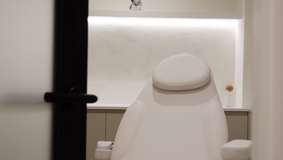 Elegant treatment chair at Emily Jane PMU & Brows, Truro, England, GB, showcasing a serene environment.