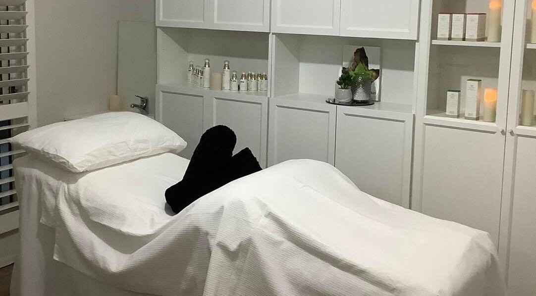 Spa treatment room at Beauty By Roslyn in Mount Crosby, Queensland, AU with luxurious bed and calming decor.