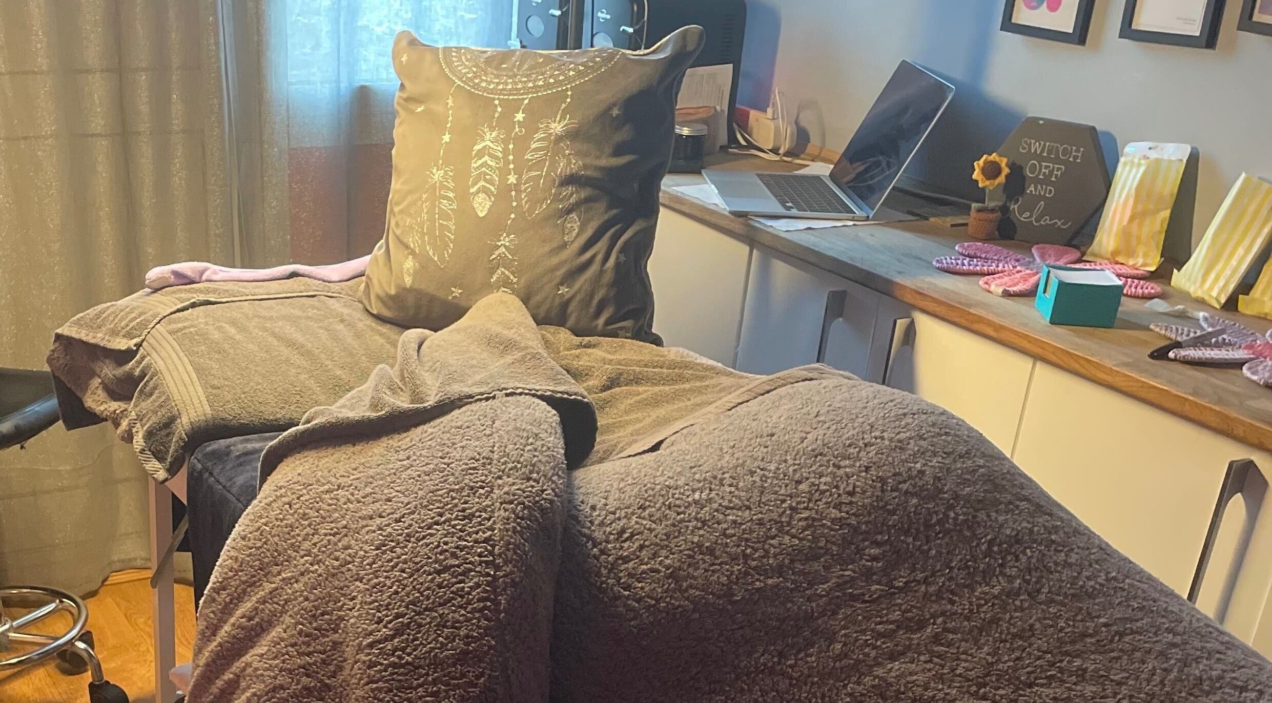 Cozy massage bed in A Little Unorthodox, Allesley Coventry, England, GB, inviting relaxation.