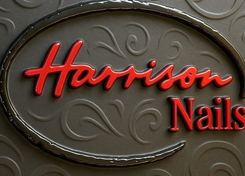 Harrison Nails logo with elegant design at Harrison, Ohio, US.