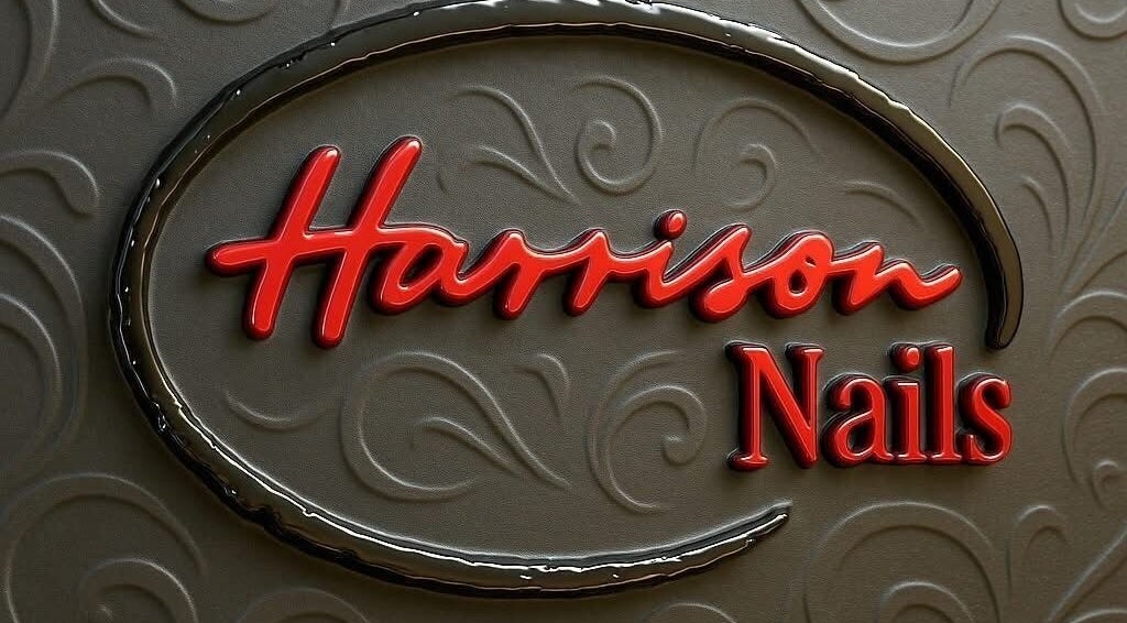 Harrison Nails logo with elegant design at Harrison, Ohio, US.