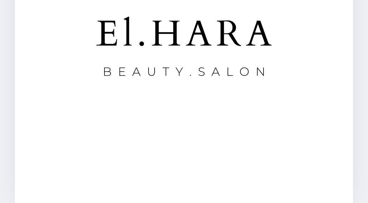 El'Hara Beauty logo displayed elegantly. Located in Prestwick, Scotland, GB.