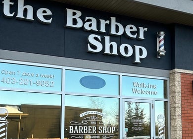 Front of Brotherhood Barber Shop Millrise in Calgary, Alberta, CA. Open 7 days with walk-ins welcome.
