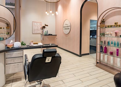 Interior view of Grace Beauty and Threading - Westfield Coomera, showcasing a stylish salon in Coomera, Queensland, AU.