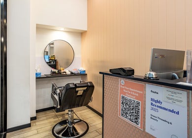 Reception and styling chair at Grace beauty and Threading - Strathpine Centre in Strathpine, Queensland, AU.