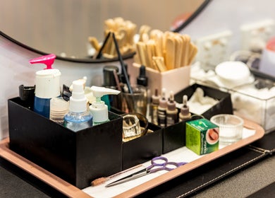 Beauty tools and products on display at Grace Beauty and Threading - Strathpine Centre, Strathpine, Queensland, AU.