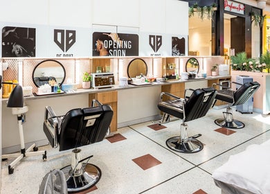 Modern chairs and beauty stations at Grace Threading - Grand Plaza, Browns Plains, Queensland, AU.