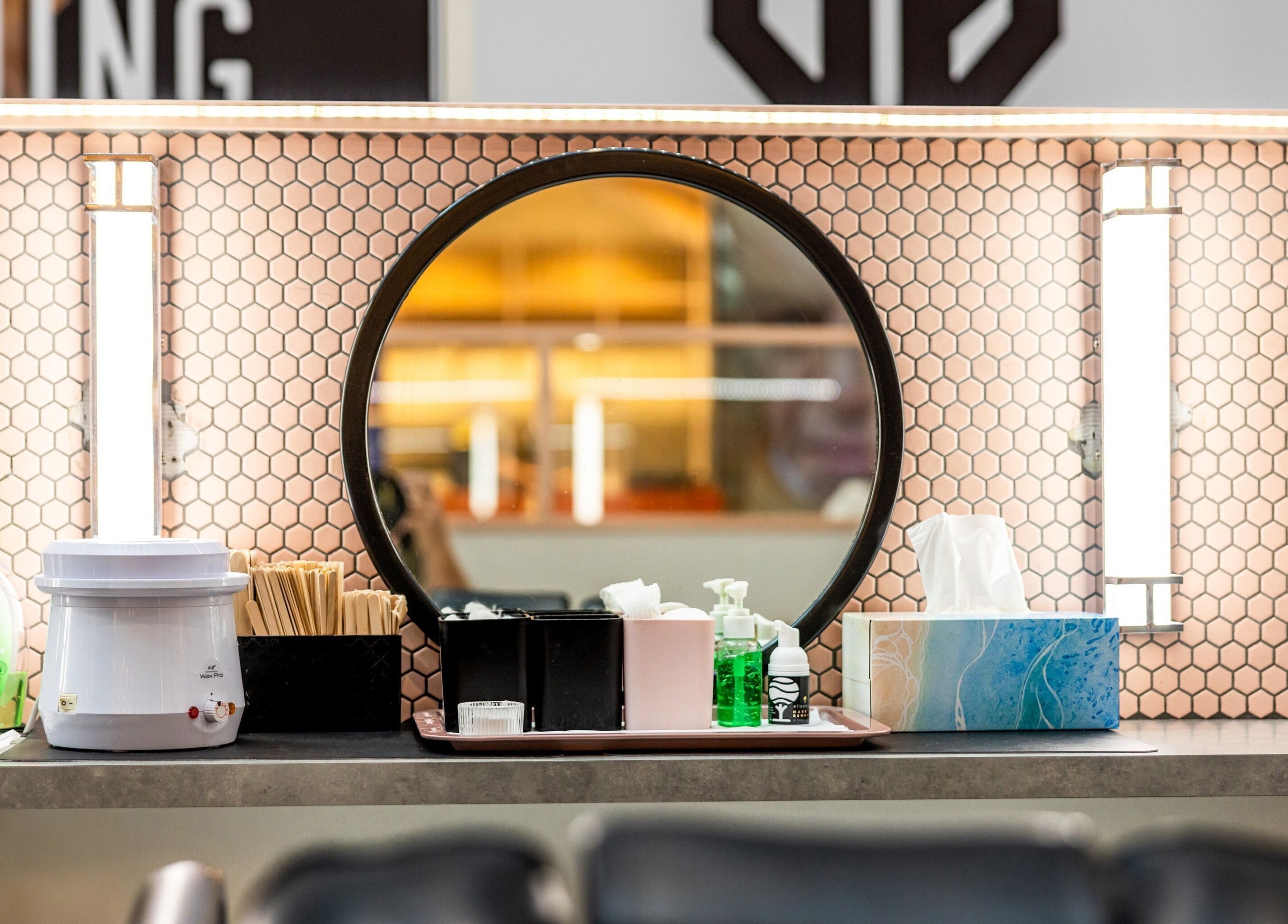 Elegant beauty station at Grace Threading - Grand Plaza in Browns Plains, Queensland, AU featuring modern decor.