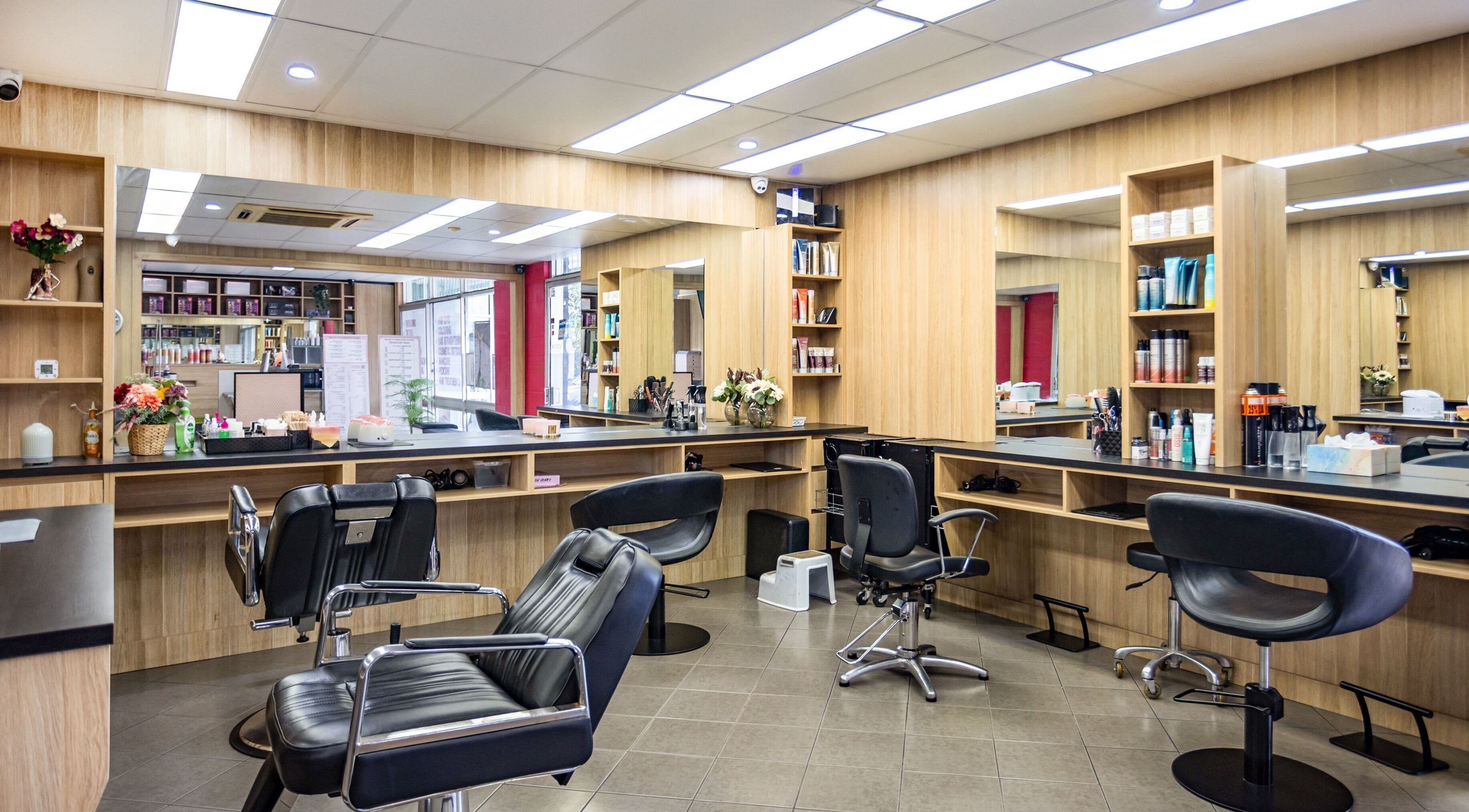 Spacious interior of Grace Hair and Beauty Salon - Waterford, located in Waterford West, Queensland, AU.