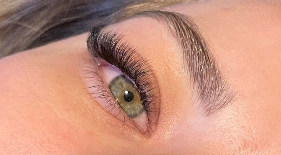 Close-up of expertly styled lashes at Verve & Vogue Beauty Haus, Westgate-on-sea, England, GB.