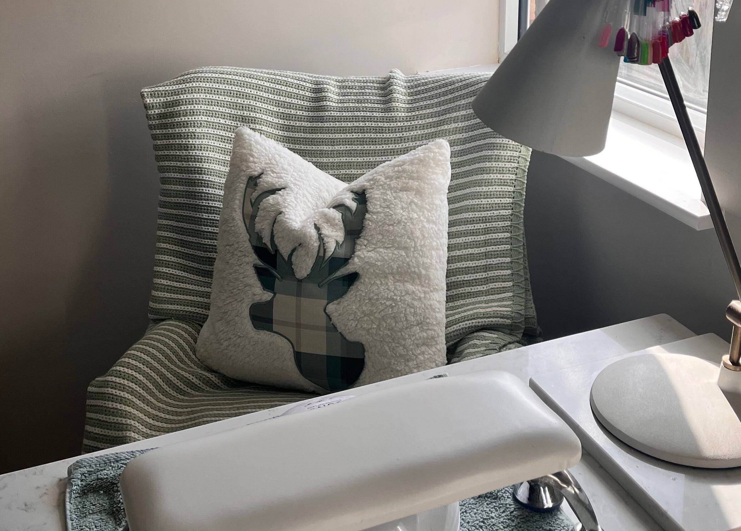 Nail care setup at Sophie’s home salon, Bognor Regis, England, GB with cozy decor.