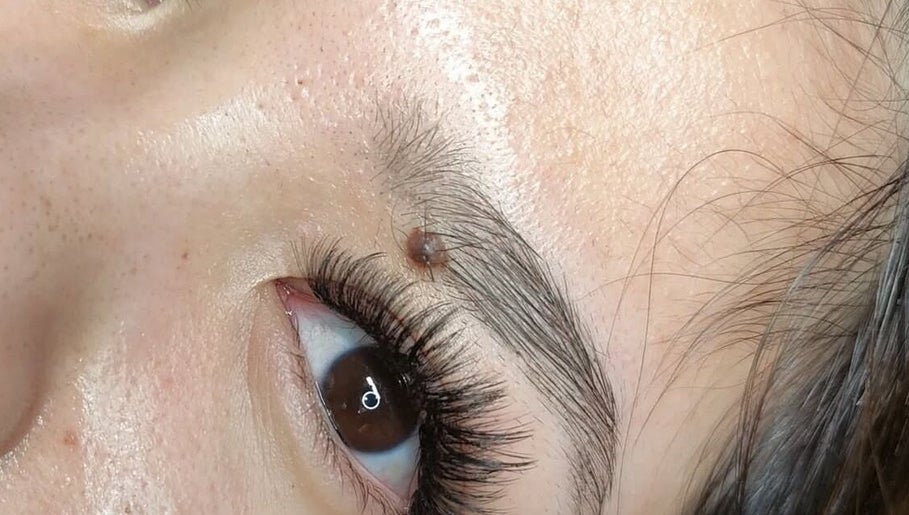 Close-up of lashes showing extensions at Lash Illuminator, Toowoomba, Queensland, AU.
