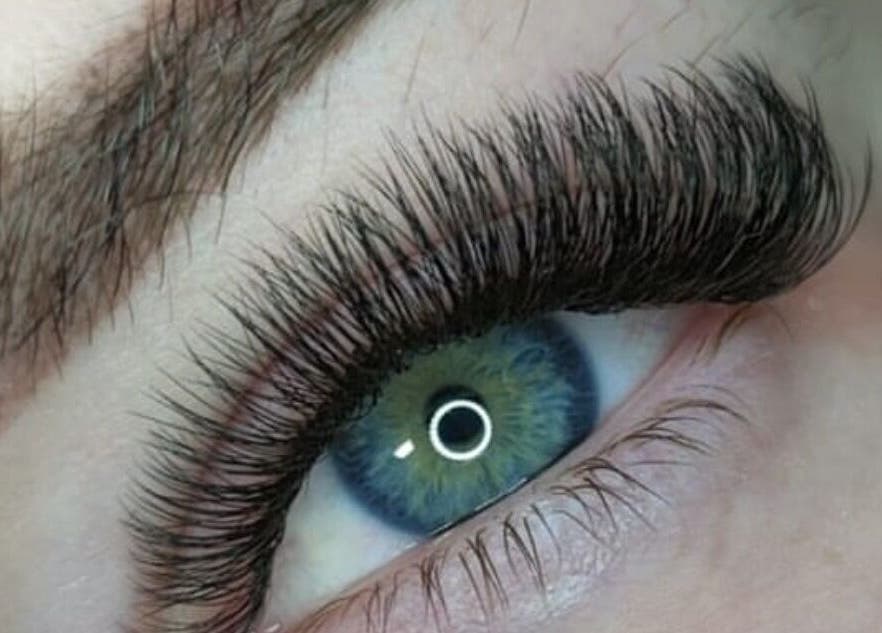 Close-up of enhanced lashes at Lash Illuminator, Toowoomba, Queensland, AU.