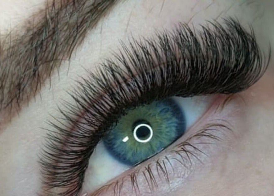 Close-up of enhanced lashes at Lash Illuminator, Toowoomba, Queensland, AU.