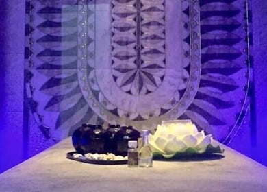 Relaxing spa ambiance at Las Meninas Salon - Dubailand, featuring a peaceful mosaic in Dubai, Dubai, AE.
