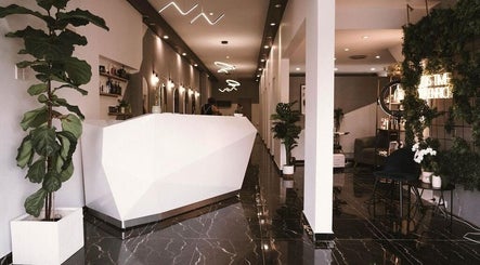Modern, stylish reception area at Enrich - Brazilian Beauty Collective, Rockdale, New South Wales, AU.