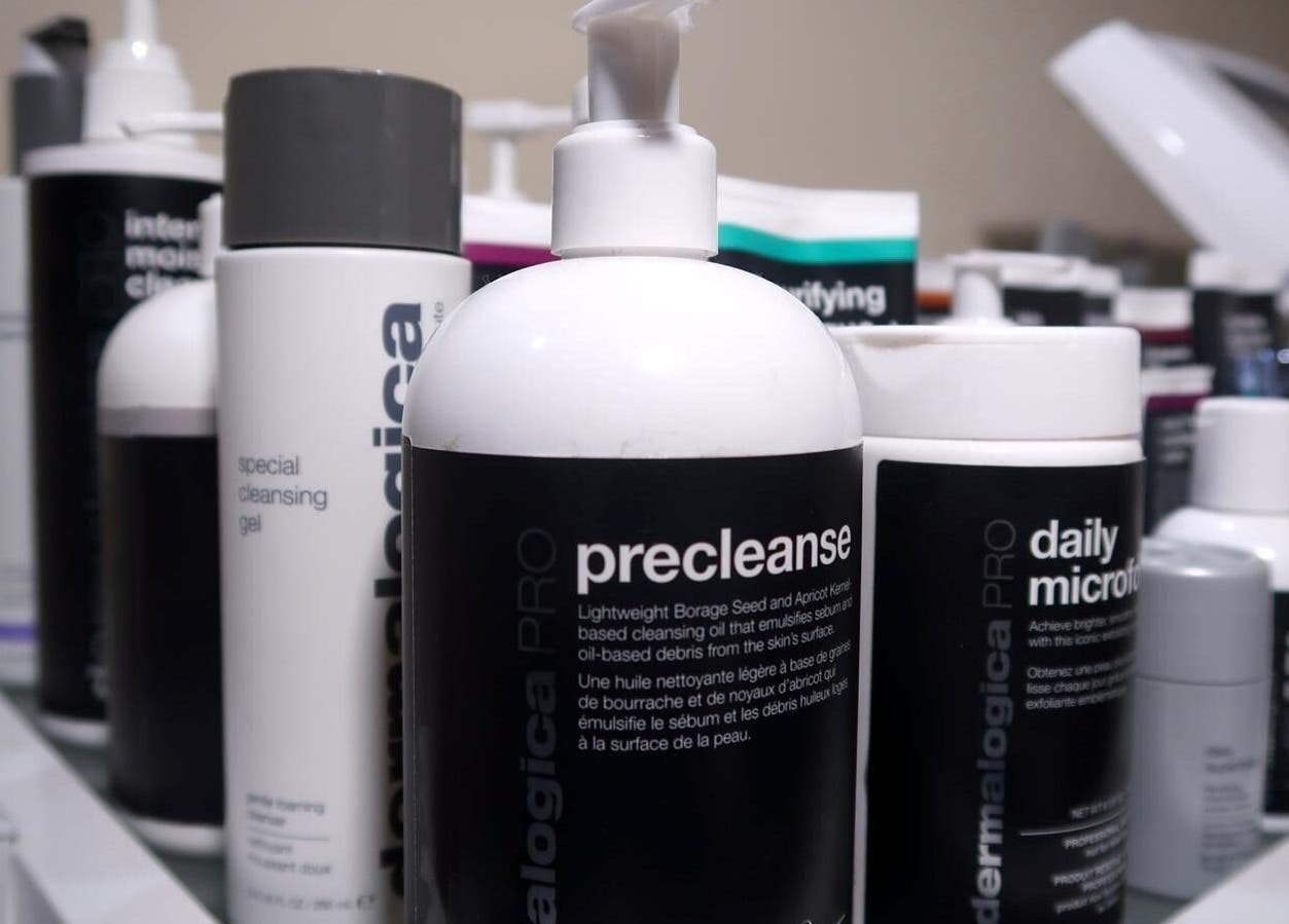 Nu Haven's skincare products lineup in London, England, GB showcasing premium cleansing solutions.