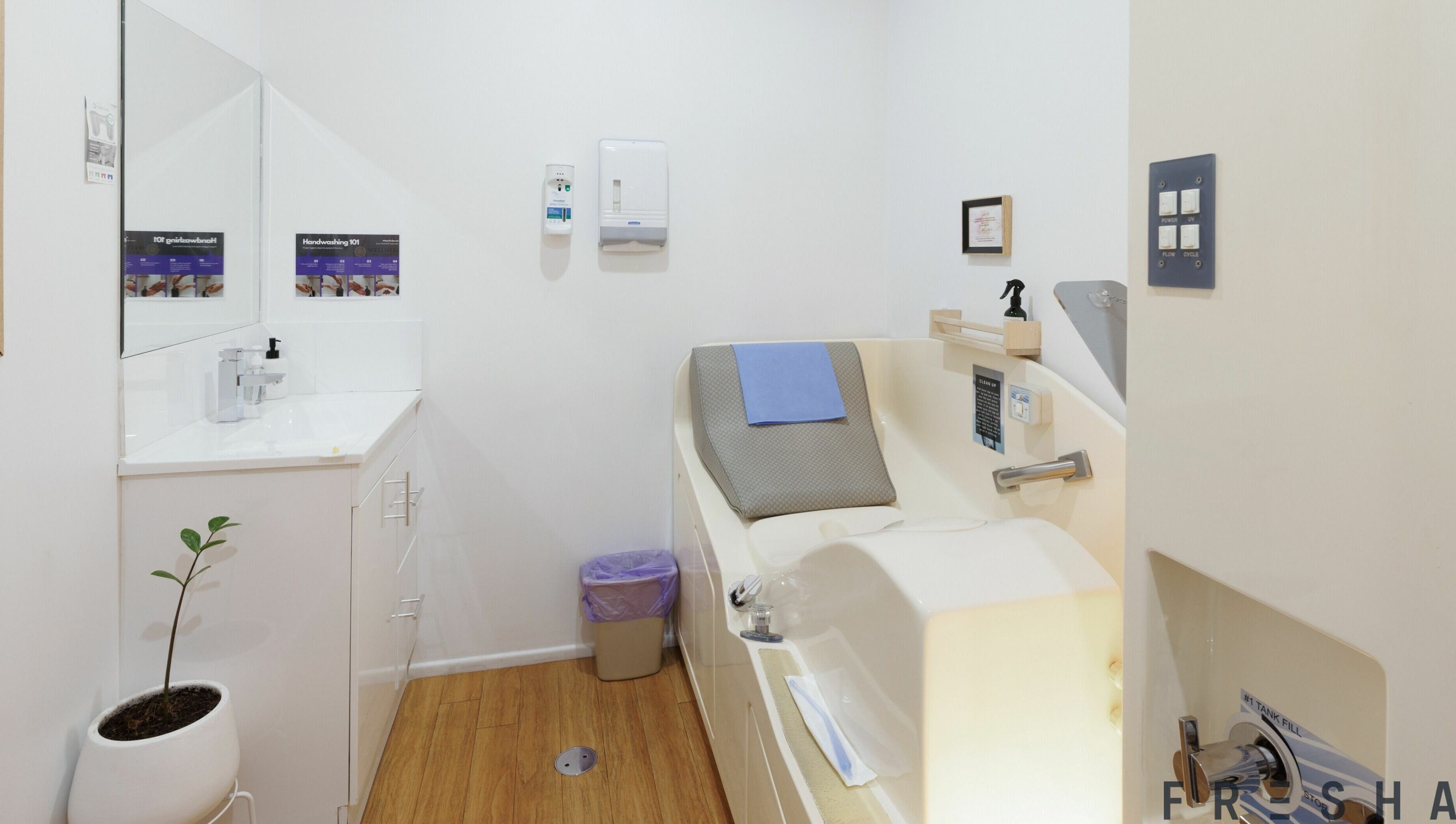 Relaxing treatment room at Wellness at Wilston, Wilston, QLD, AU featuring a spa bed and soothing decor.
