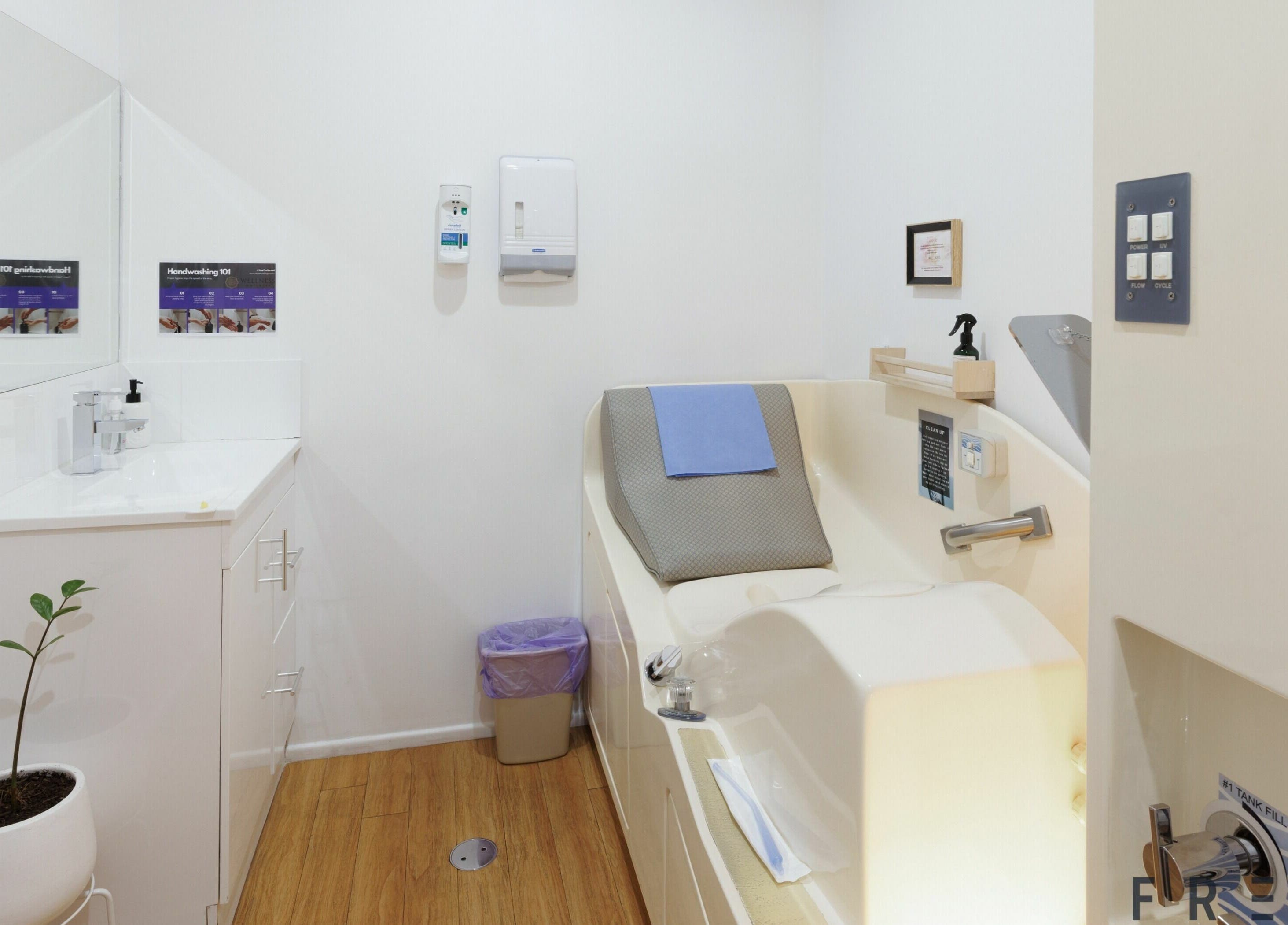 Relaxing treatment room at Wellness at Wilston, Wilston, QLD, AU featuring a spa bed and soothing decor.